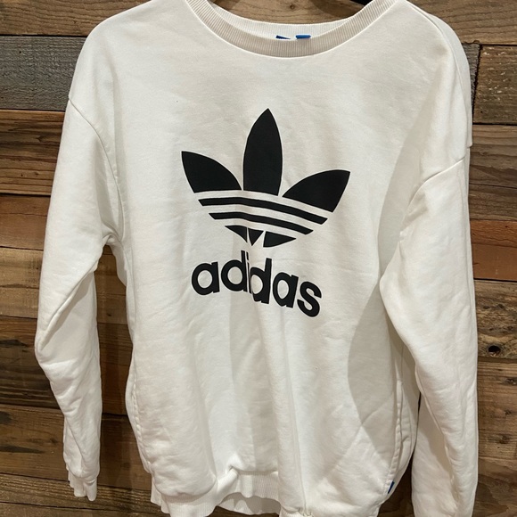 adidas Tops - White Adidas Crew Neck